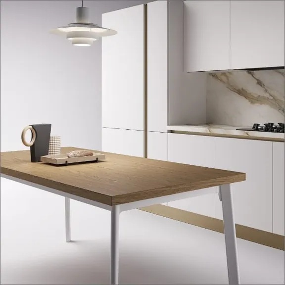artre cucine siracusa tavolo con piano impiallacciato